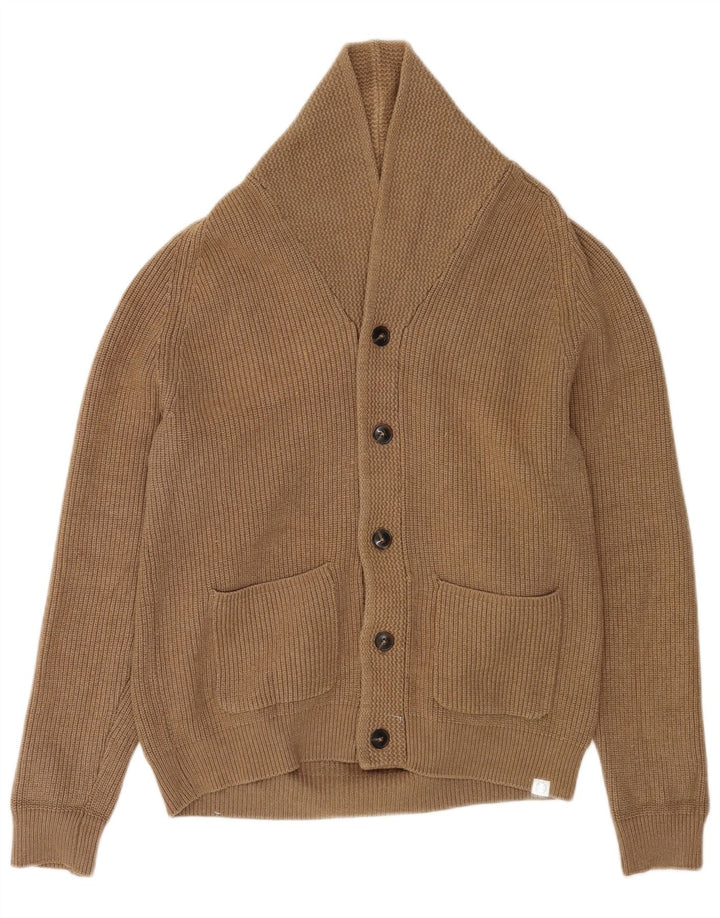 Marks & Spencer Herren-Strickjacke aus mittelbraunem Polyester