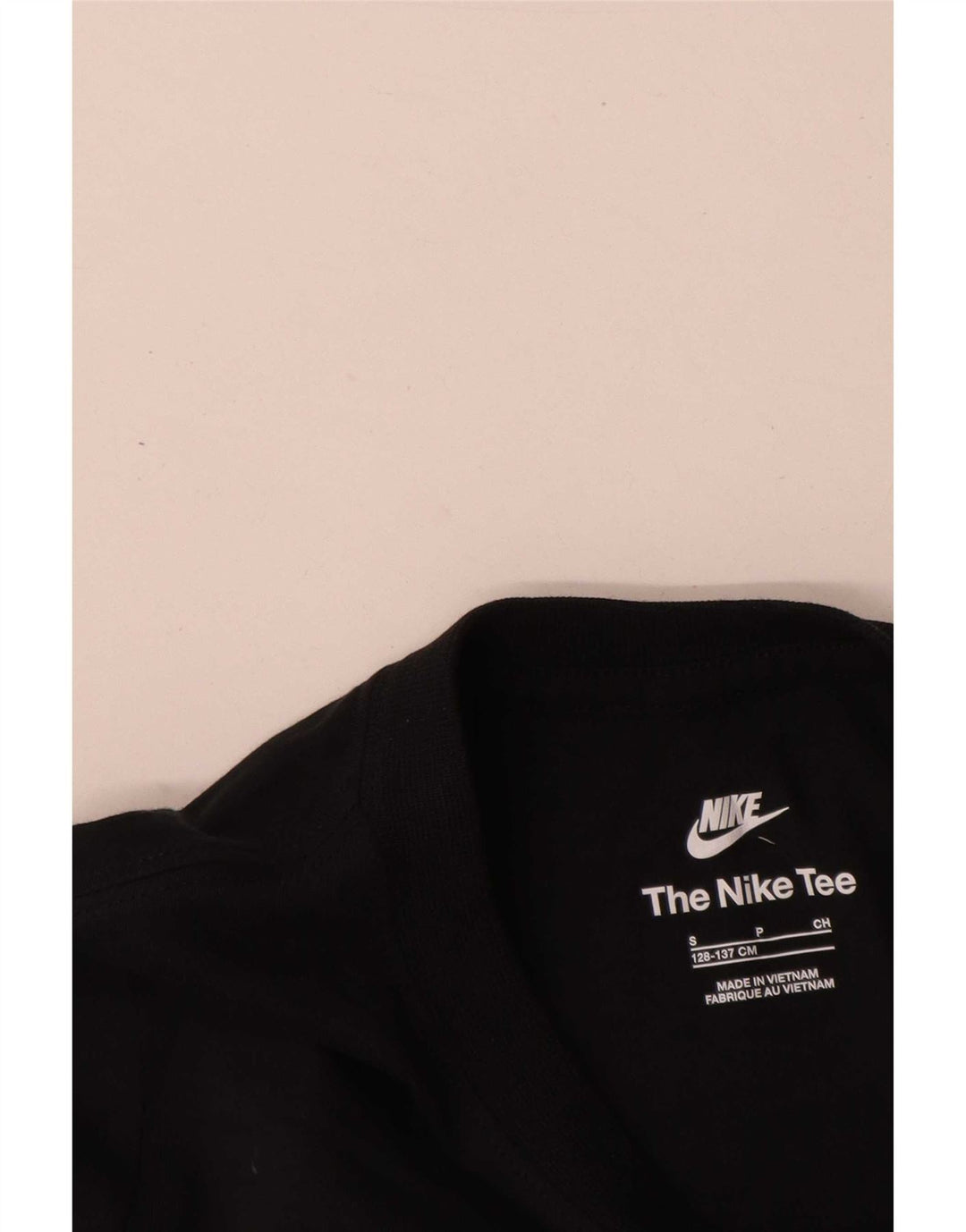 Nike Jungen-Top, langärmelig, 8–9 Jahre, Größe S, schwarze Baumwolle