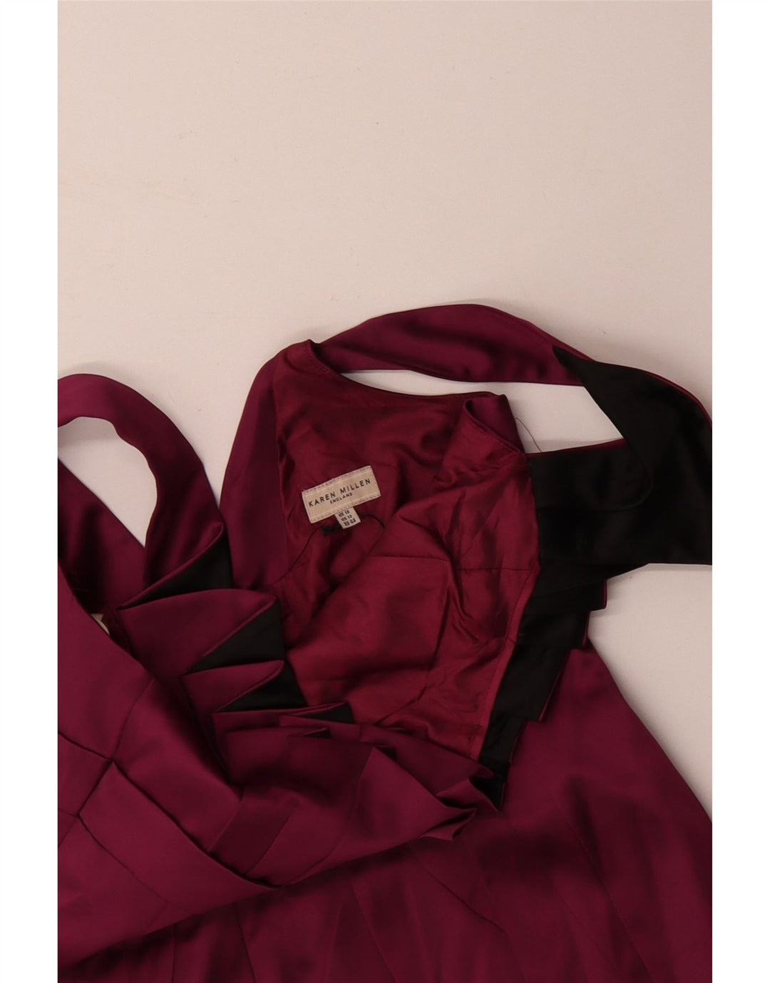 KAREN MILLEN Damen Ärmelloses, figurbetontes Kleid, UK 16, Größe L, Burgunderrot, Acetat