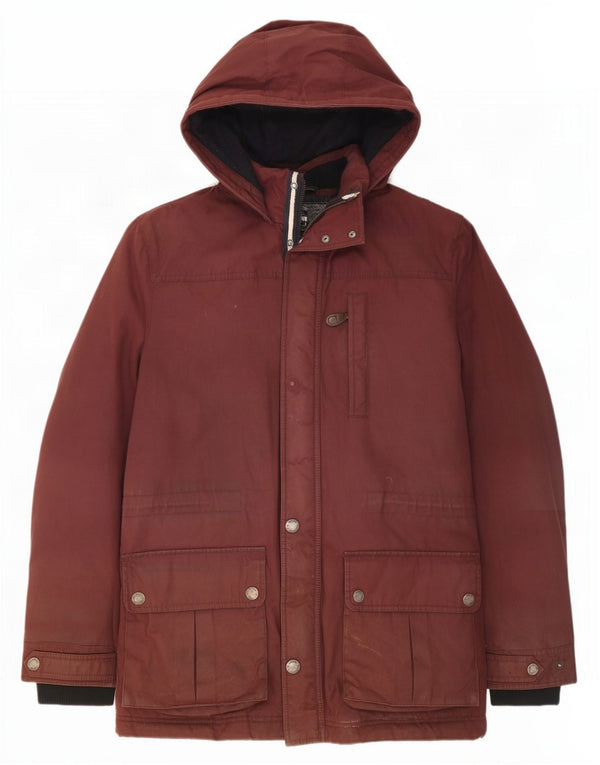 Crew Clothing Mens Hooded Windbreaker Jacket UK 38 Medium Brown Cotton