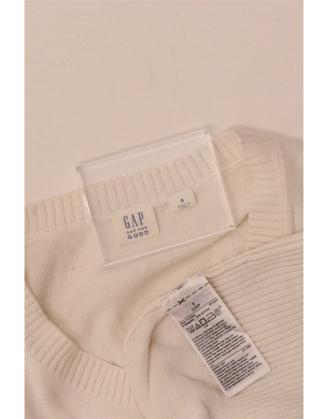 Gap Damen-Cardigan-Pullover UK 10 Small Weiße Baumwolle