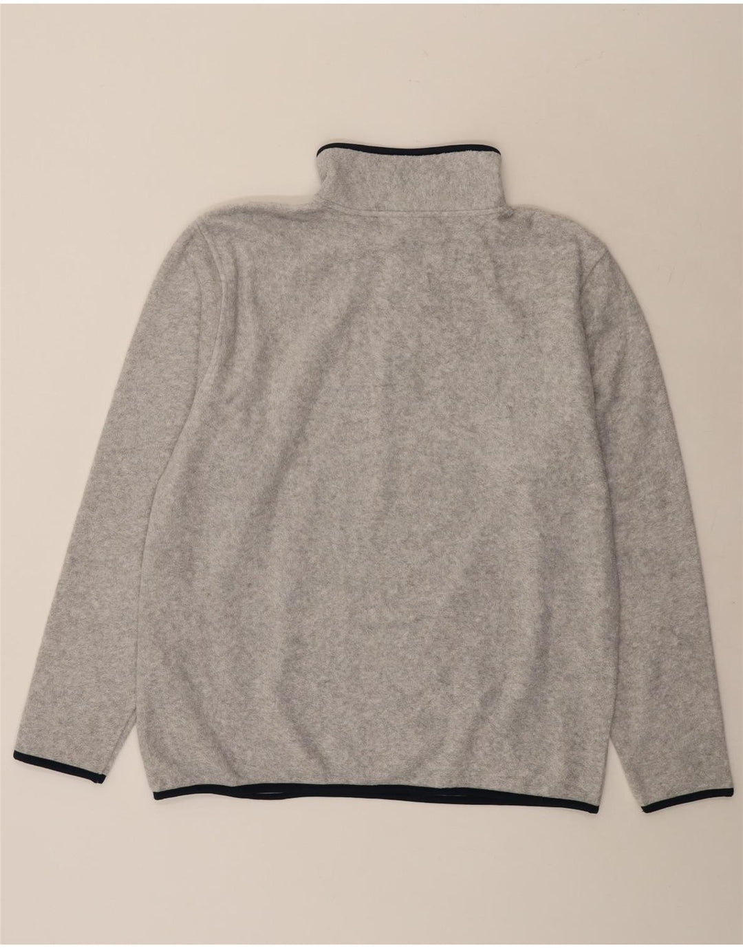 Asics Herren-Fleecepullover mit Reißverschluss, XL, graues Polyester