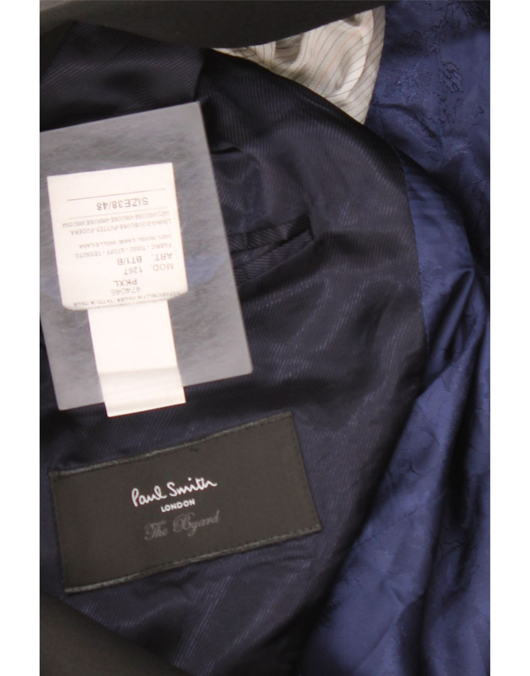 PAUL SMITH Herren 2-Knopf-Blazerjacke UK 38 Mittelschwarze Wolle