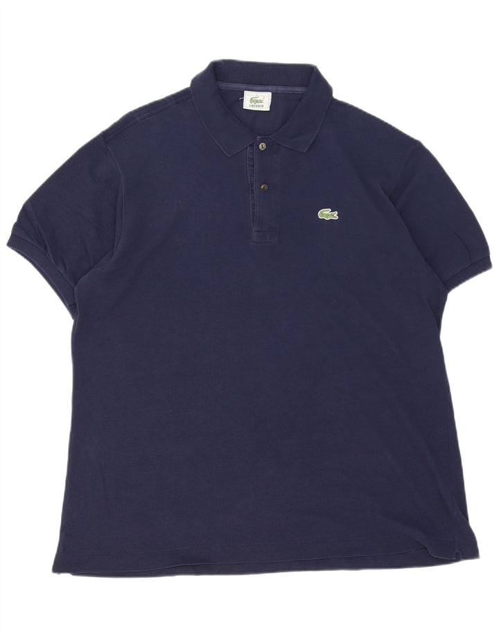 Lacoste Herren-Poloshirt, Größe 5, groß, marineblaue Baumwolle