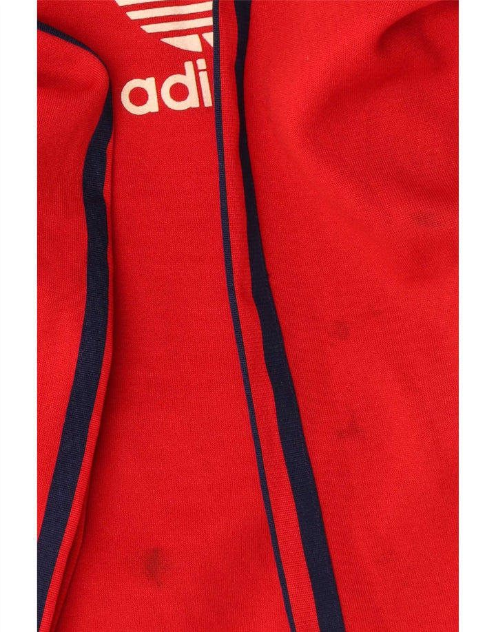 Adidas Herren-Kapuzenpullover mit Reißverschluss, groß, rot, Polyester