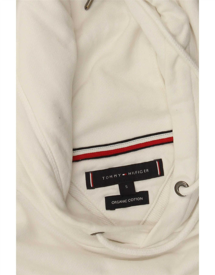 Tommy Hilfiger Herren-Kapuzenpullover, Größe S, weiße Baumwolle