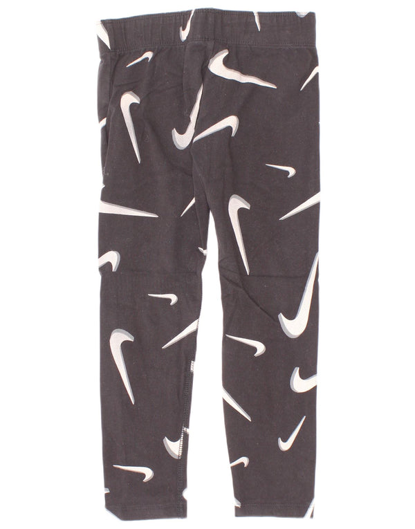 Puma Tight Fit Grafik-Leggings für Mädchen, 6–7 Jahre, XS, schwarze Baumwolle