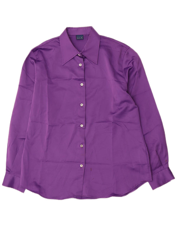 Und Damen-Hemdbluse IT 48 XL Lila Polyester