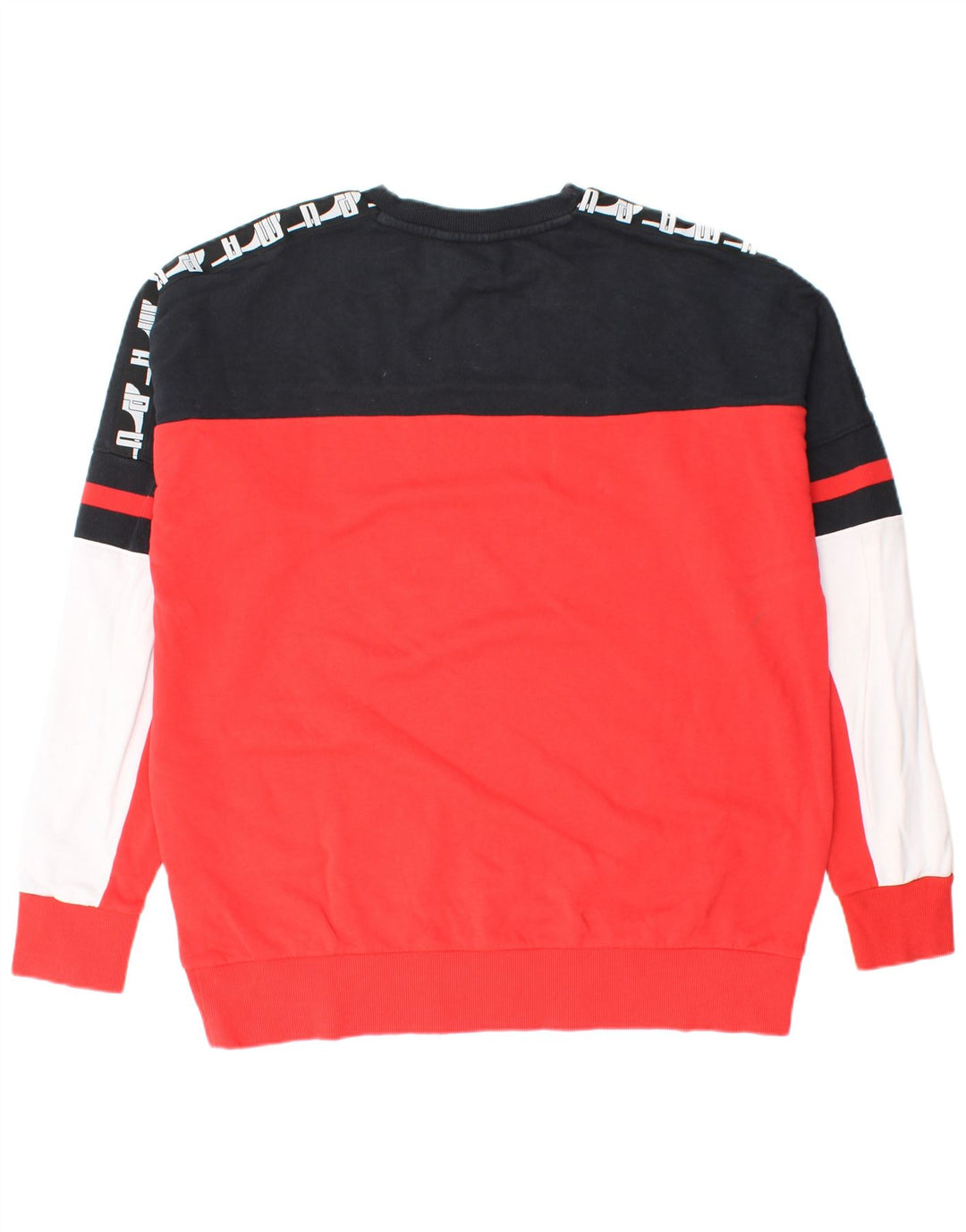 PUMA Herren Grafik-Sweatshirt-Pullover, groß, rot, Colourblock-Baumwolle