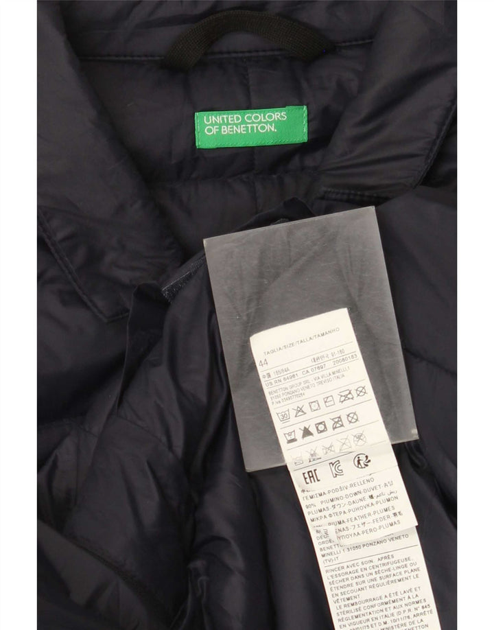 Benetton Herren Wattierte Jacke IT 44 XS Marineblau Polyamid