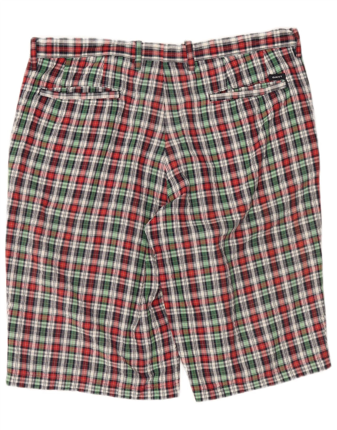 GANT Mens Chino Shorts W35 Large Multicoloured Plaid Cotton