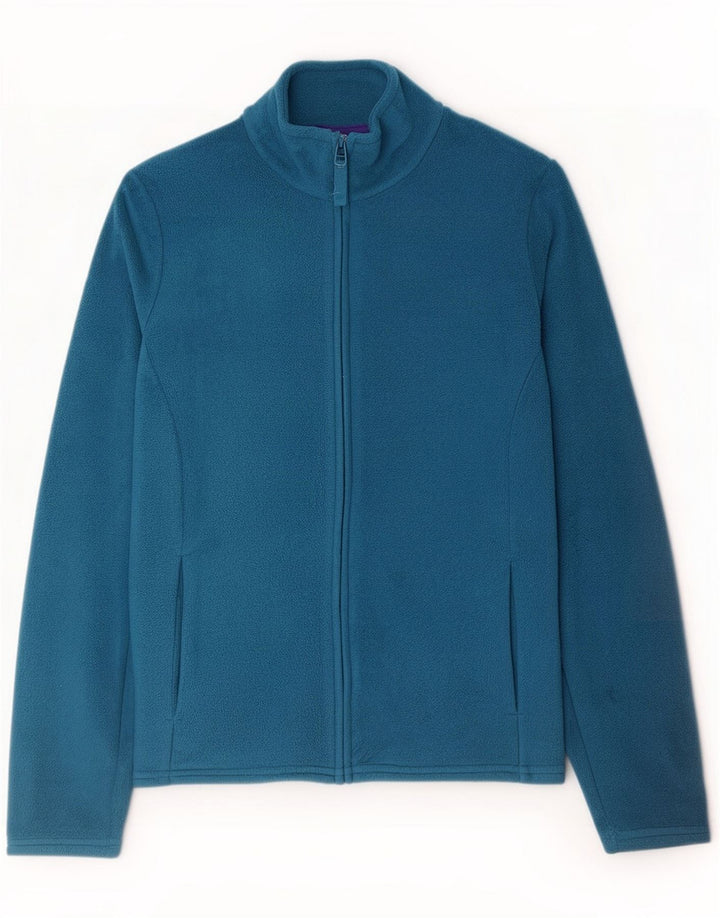 Marks & Spencer Damen Fleecejacke UK 8 Small Blau Polyester
