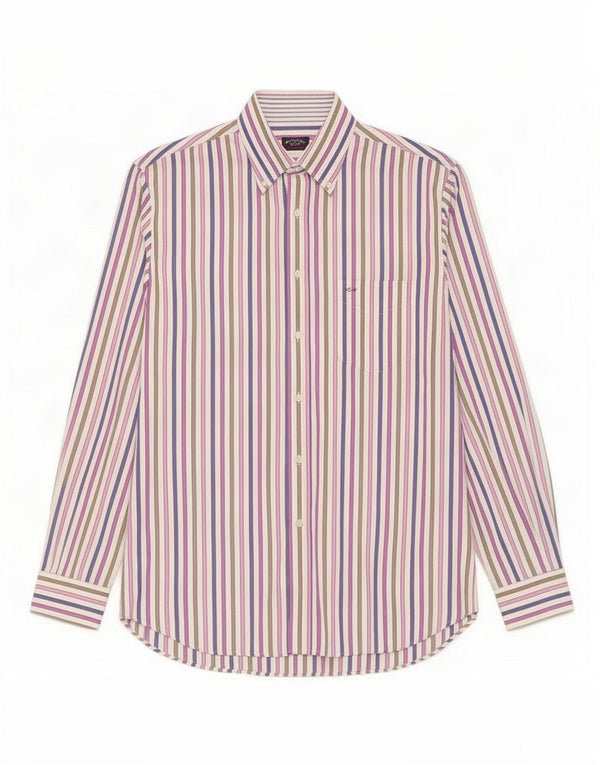 Paul & Shark Mens Shirt Size 42 Large Multicoloured Striped