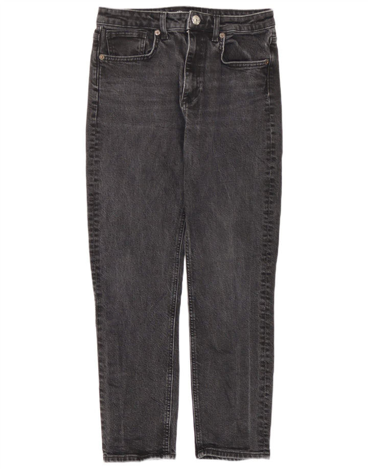 Zara Damen Straight Jeans EU 38 Small W28 L26 Grau