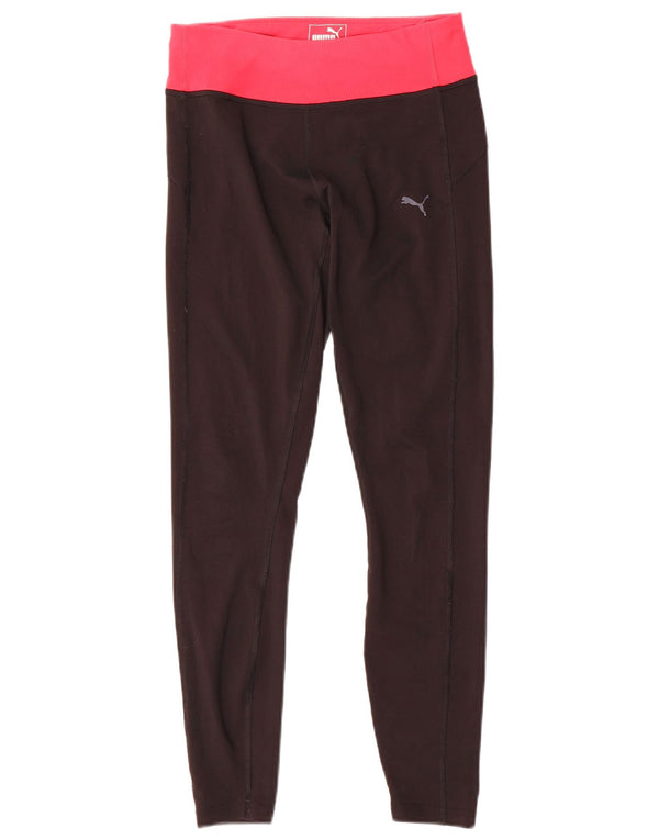 Puma Damen Leggings UK 8 Small Schwarz Colourblock