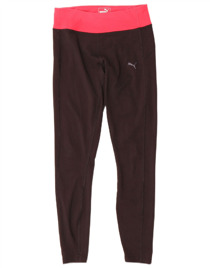 Puma Damen Leggings UK 8 Small Schwarz Colourblock