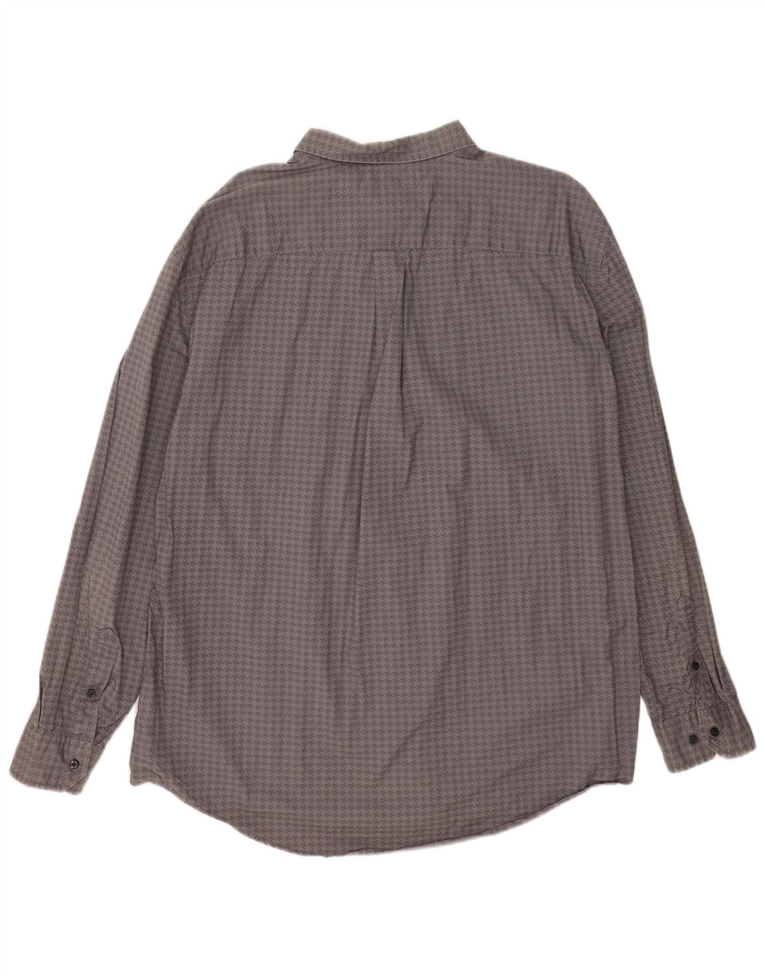 Tommy Hilfiger Herren Custom Fit Hemd 2XL graue Hahnentritt-Baumwolle