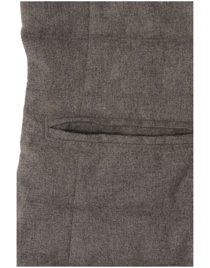 Conte of Florence Damen-Blazer mit Kapuze, wattierte Jacke, IT 42, Mittelgrau