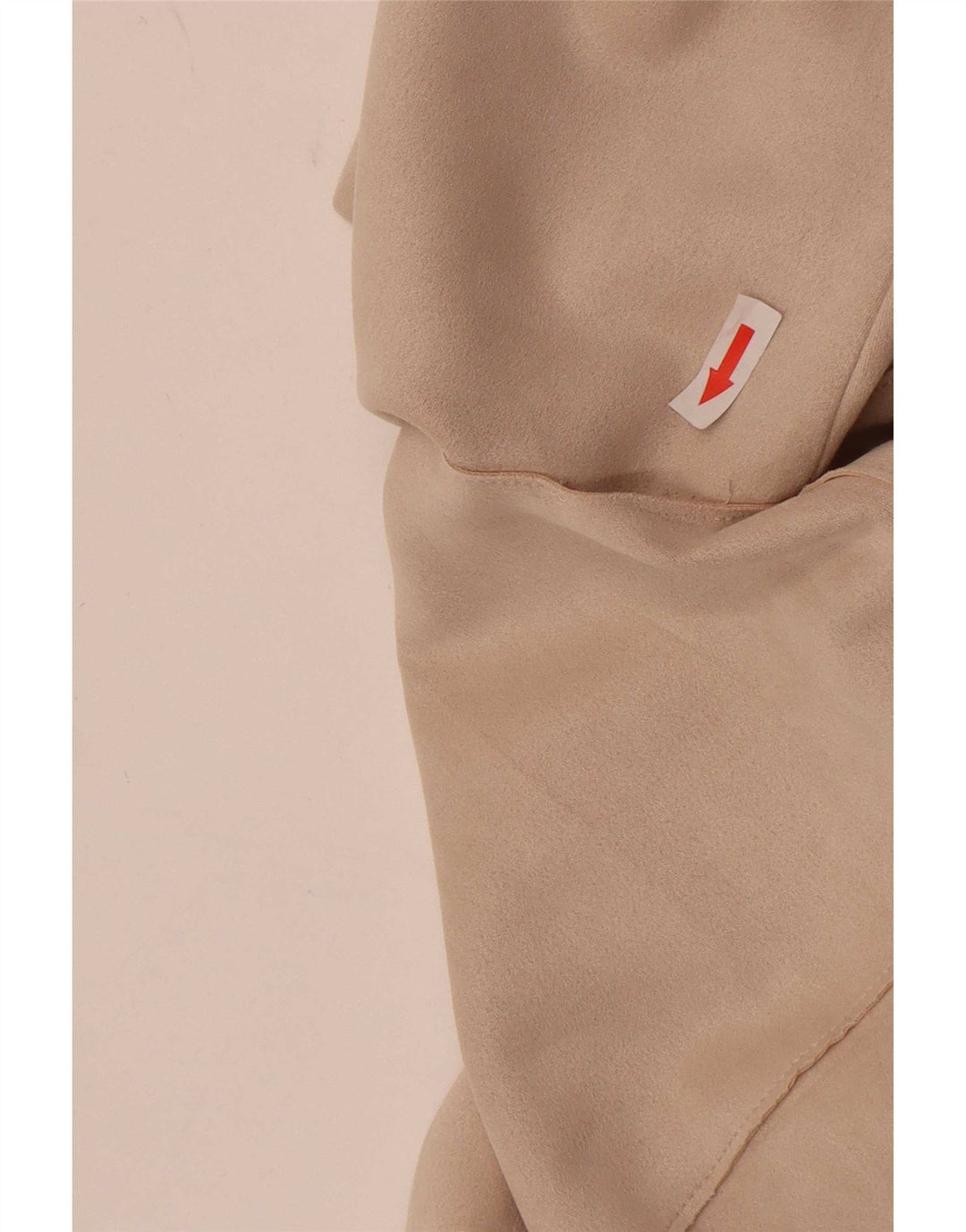 Zara Damen-Blazer mit 3/4-Ärmeln, offen, UK 14, Mittelbeige gestreift
