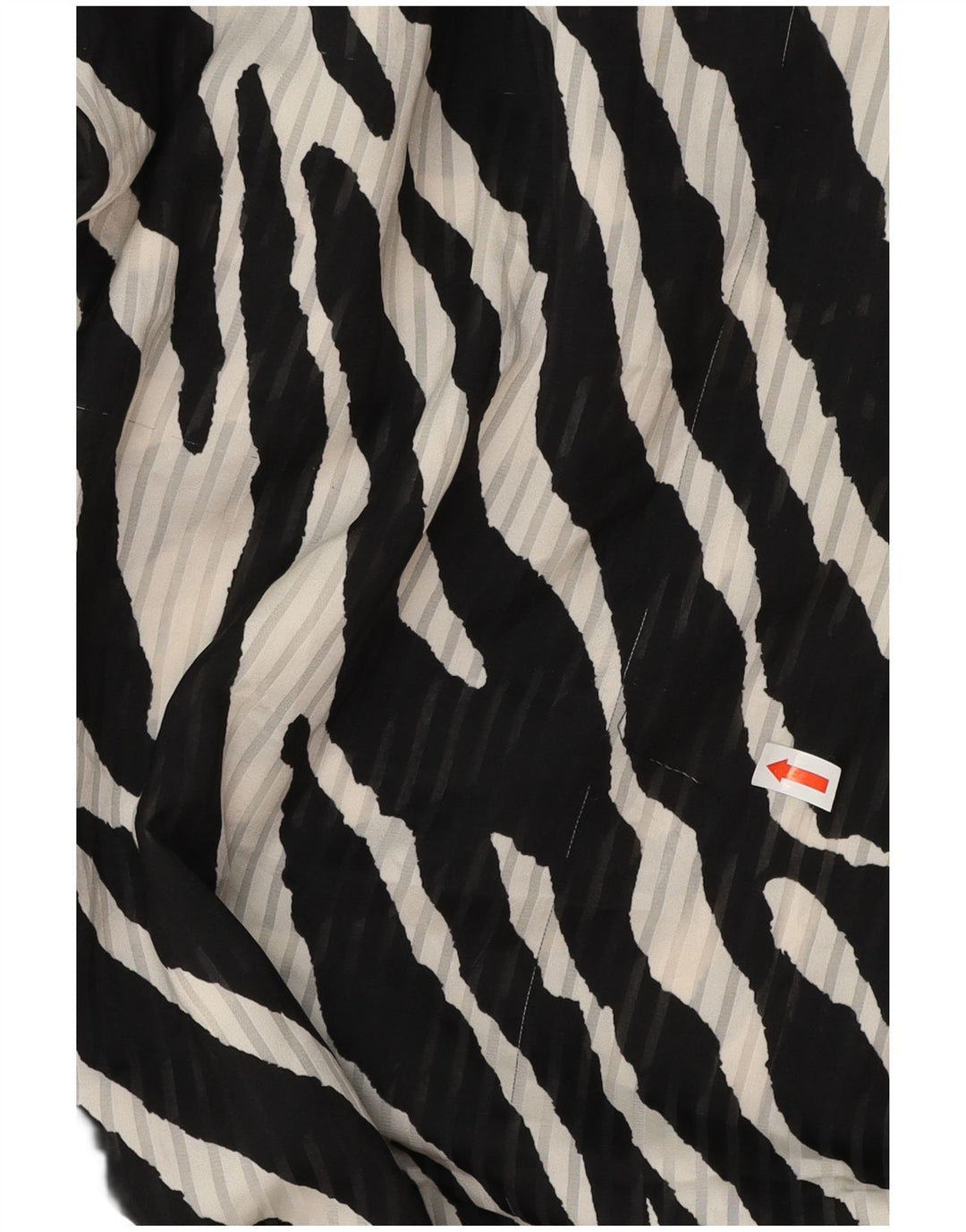 ZARA Damen Langarm-Wickelkleid UK 12 Medium Schwarz Animal Print