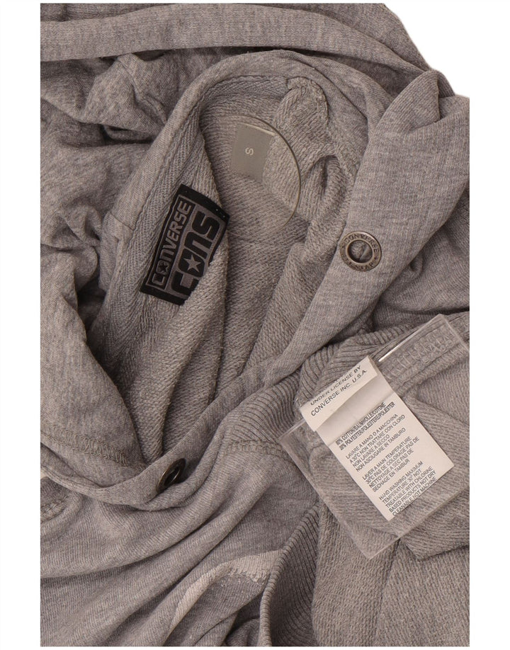 Converse Herren-Kapuzenpullover mit Grafik, Größe S, Grau, Baumwolle