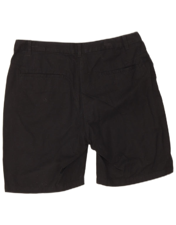 Marks & Spencer Damen Chinoshorts UK 12 Medium W30 Schwarze Baumwolle
