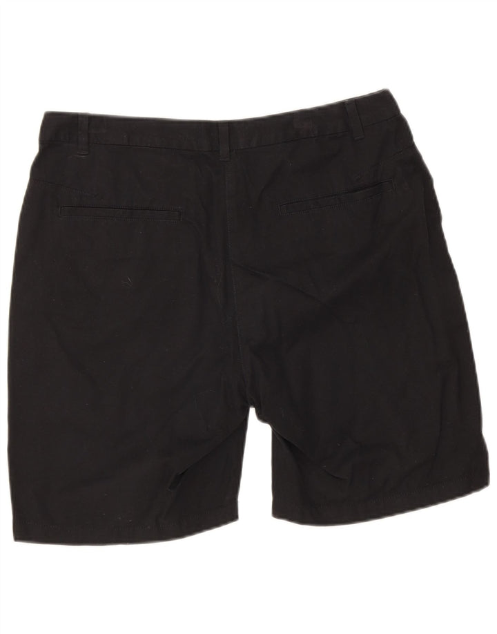 Marks & Spencer Damen Chinoshorts UK 12 Medium W30 Schwarze Baumwolle