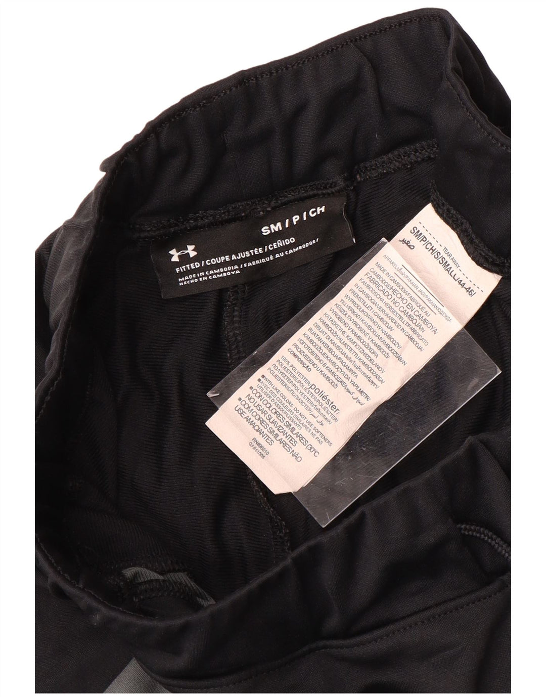 UNDER ARMOUR Herren-Trainingshose, Größe S, Schwarz, Farbblock-Polyester