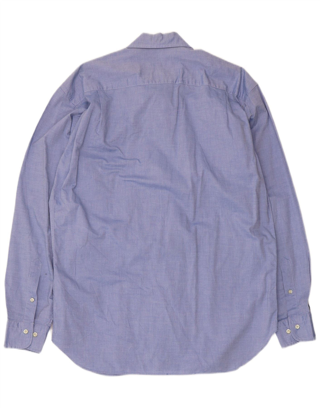Trussardi Jeans Herrenhemd Größe 40 15 1/2 mittelblaue Baumwolle