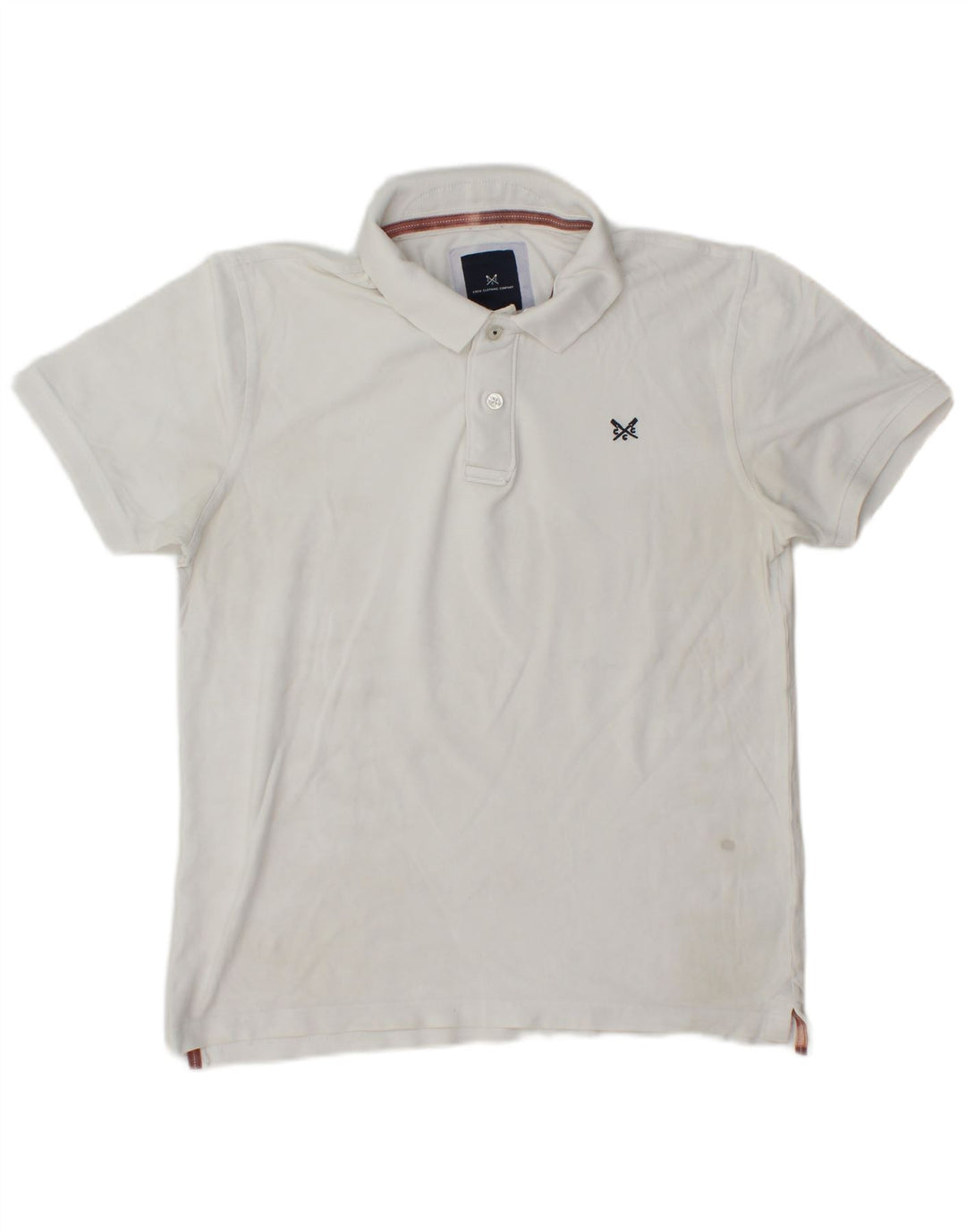 Crew Clothing Herren-Poloshirt aus mittelweißer Baumwolle