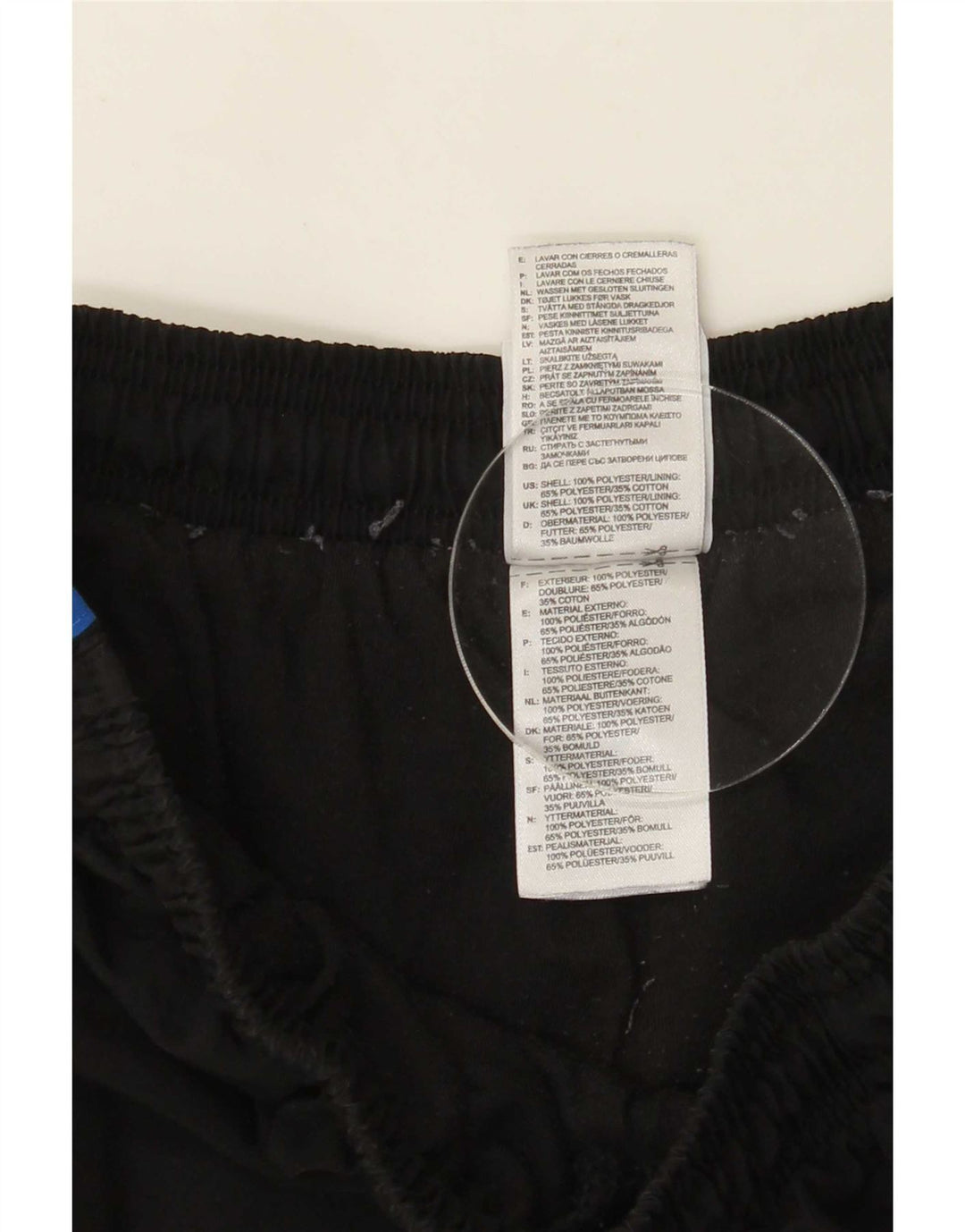 Adidas Herren-Trainingshose, Jogginghose, groß, aus schwarzem Polyester
