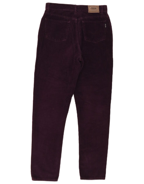 Mash Damen-Hose aus Cord mit hoher Taille, konisch zulaufend, IT 46, Größe L, W28, L29, Lila