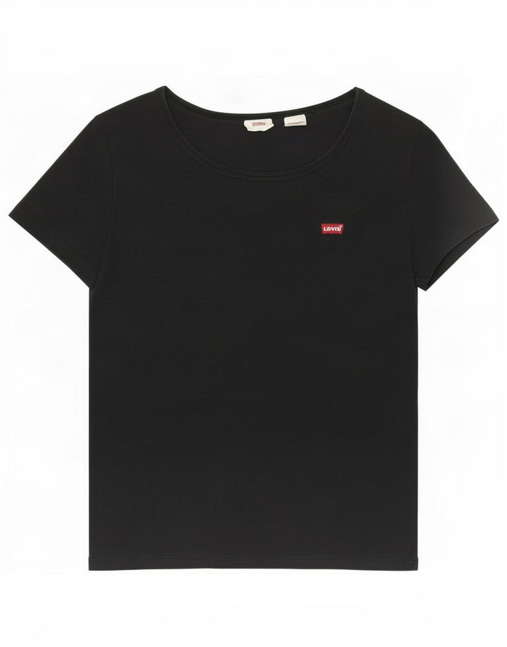 Levi's Damen T-Shirt Top UK 8 Small Schwarz