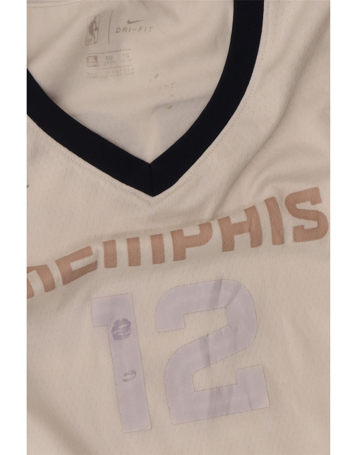 NIKE Memphis Graphic Tanktop für Jungen, 15–16 Jahre, XL, Weiß, Farbblock