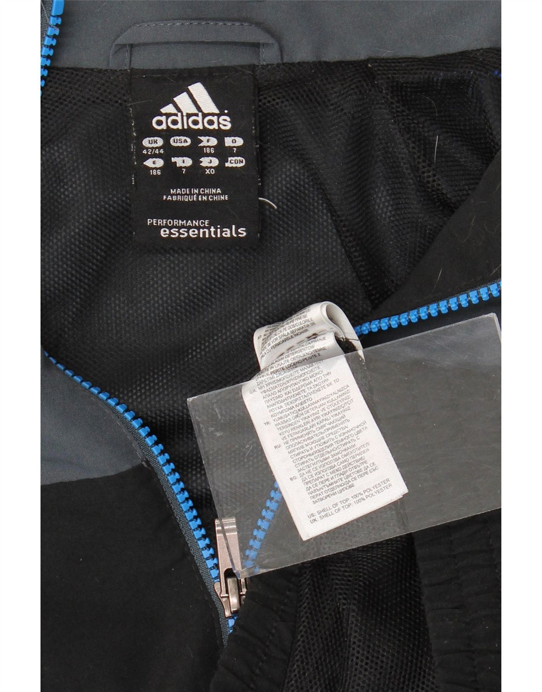 ADIDAS Herren Climalite Trainingsanzug Top Jacke UK 42/44 Large Schwarz