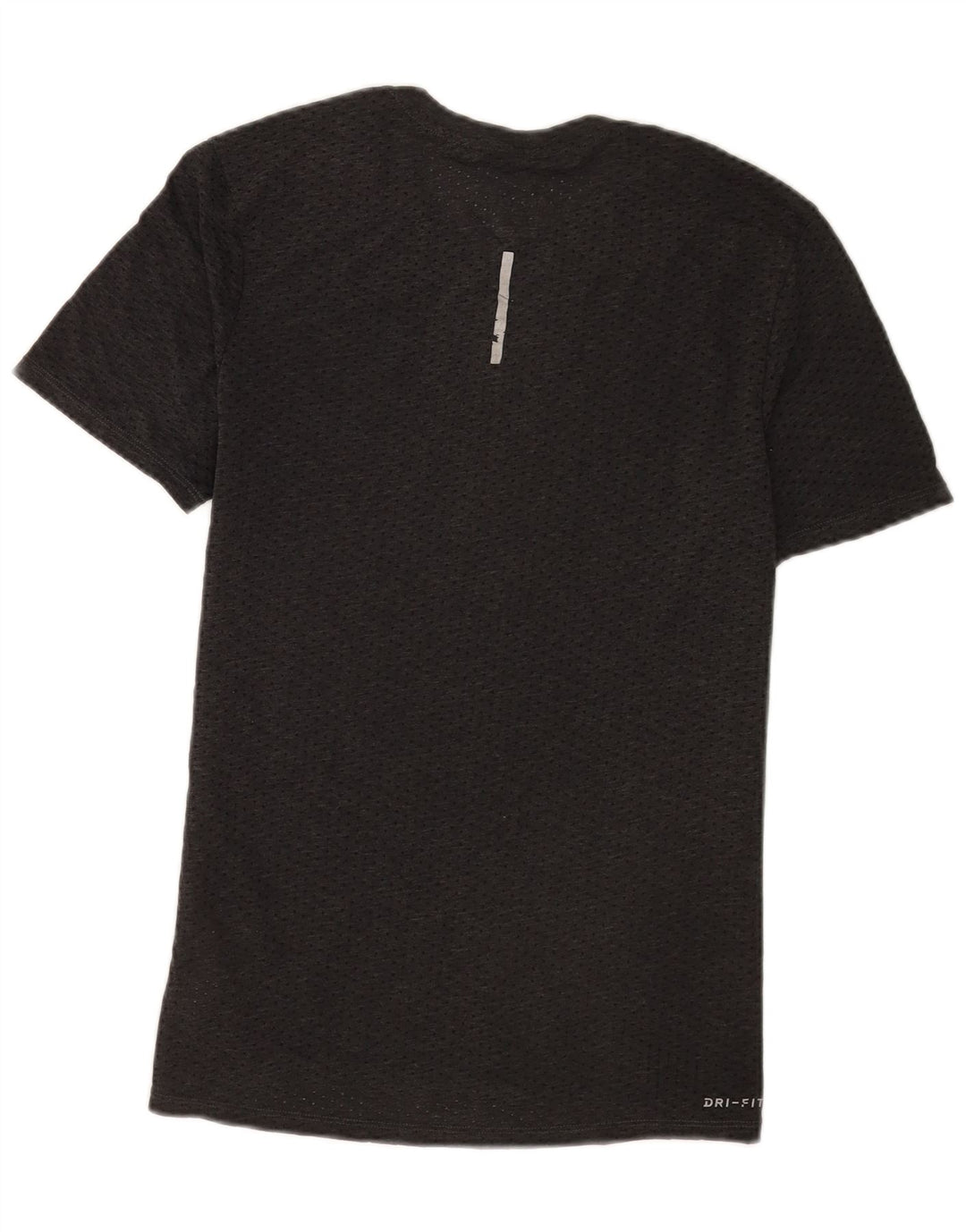 Nike Herren Dri Fit T-Shirt-Oberteil aus mittelgrauem Polyester