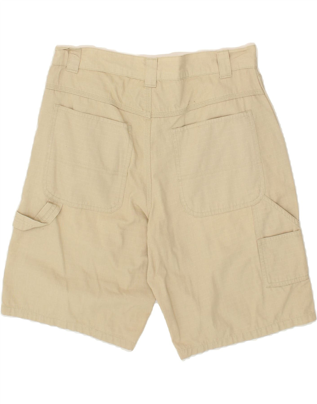 VINTAGE Mens Cargo Shorts Medium W30  Beige Check Cotton Vintage Vintage and Second-Hand Vintage from Messina Hembry 