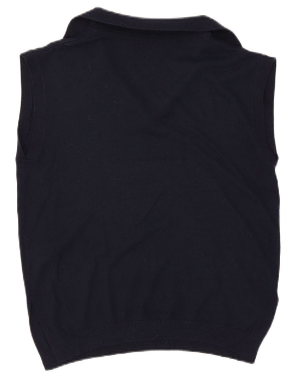 Marks & Spencer Damen Weste Tank Top UK 10 Small Marineblau Polyester