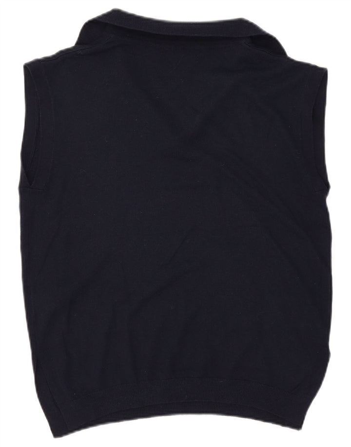 Marks & Spencer Damen Weste Tank Top UK 10 Small Marineblau Polyester