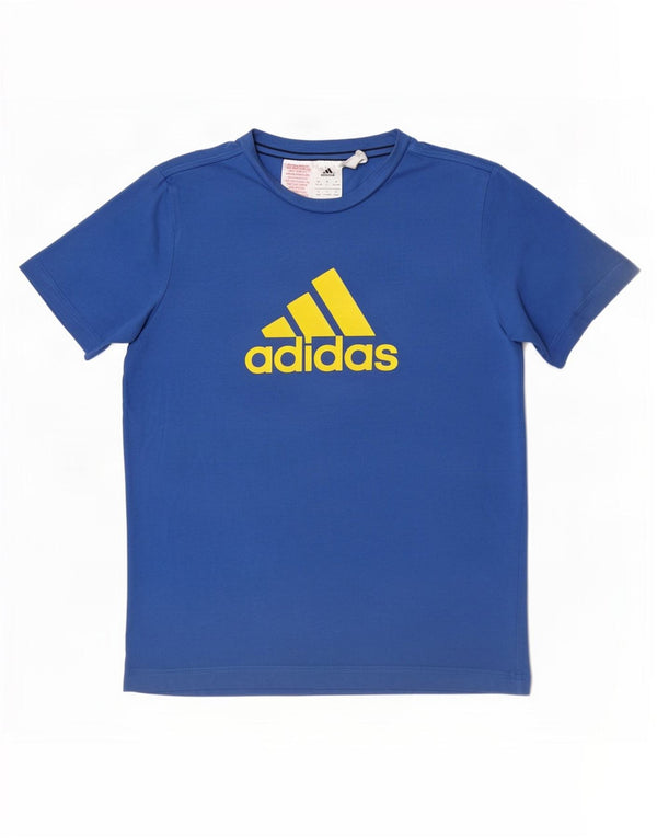 Adidas Jungen Climalite Graphic T-Shirt Top 13–14 Jahre, blaue Baumwolle