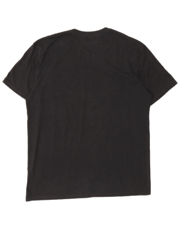 Hard Rock Cafe Herren Munich Graphic T-Shirt Top Large Schwarz Baumwolle