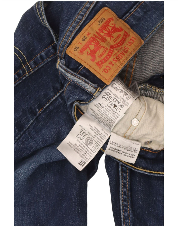 Levi's Damen 502 Tapered Jeans W29 L30 Blaue Baumwolle