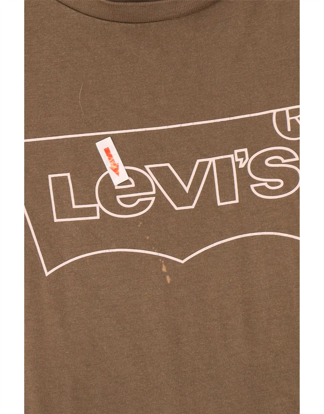 Levi's Damen Grafik-T-Shirt-Oberteil UK 14 Medium Khaki