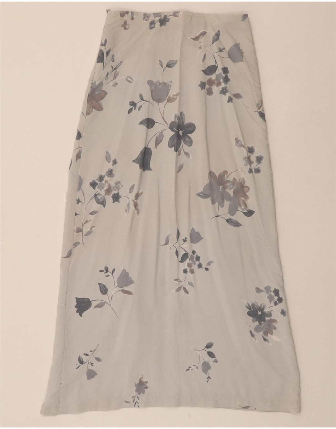 VINTAGE Womens Maxi Skirt W30 Medium White Floral Vintage Vintage and Second-Hand Vintage from Messina Hembry 
