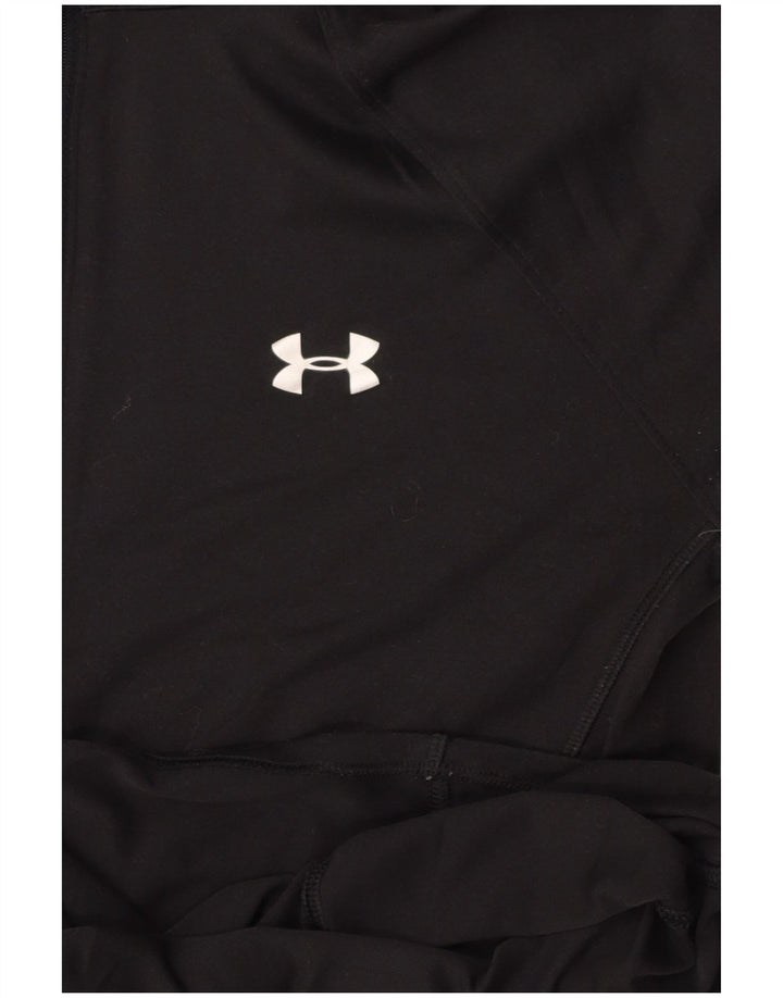 UNDER ARMOUR Damen Pullover-Trainingsanzugoberteil mit Reißverschluss und Halsausschnitt, UK 12, Mittelschwarz