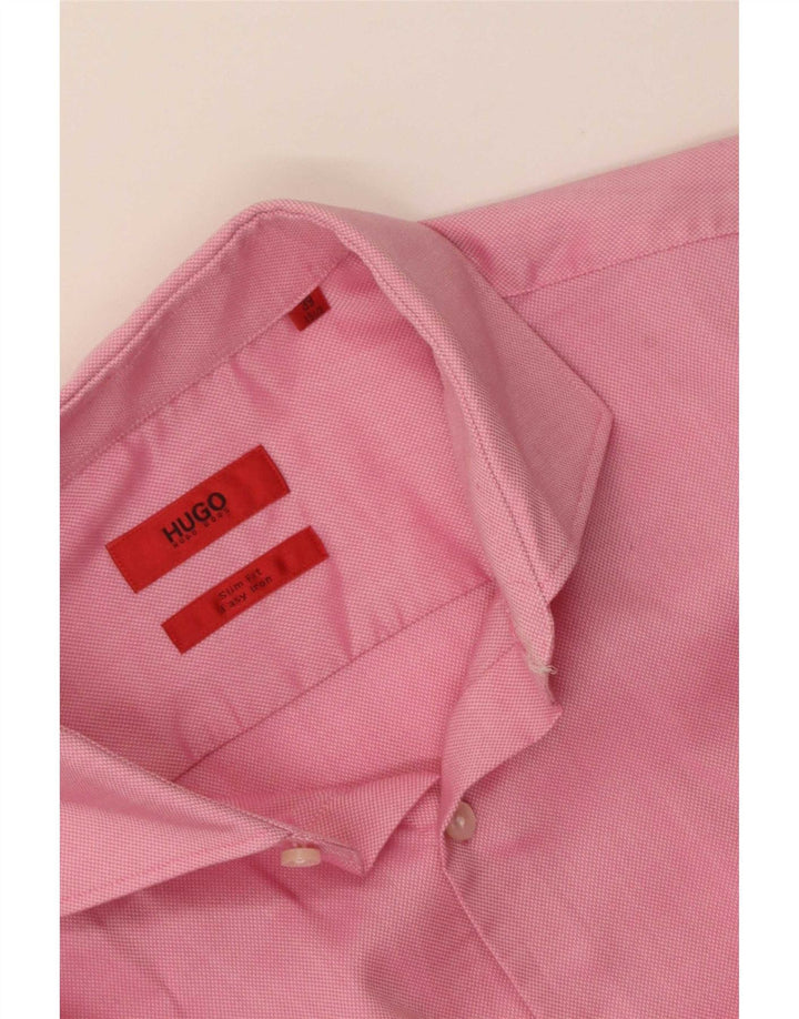 Hugo Boss Herren Slim Fit Hemd Größe 39 15 1/2 Mittelrosa