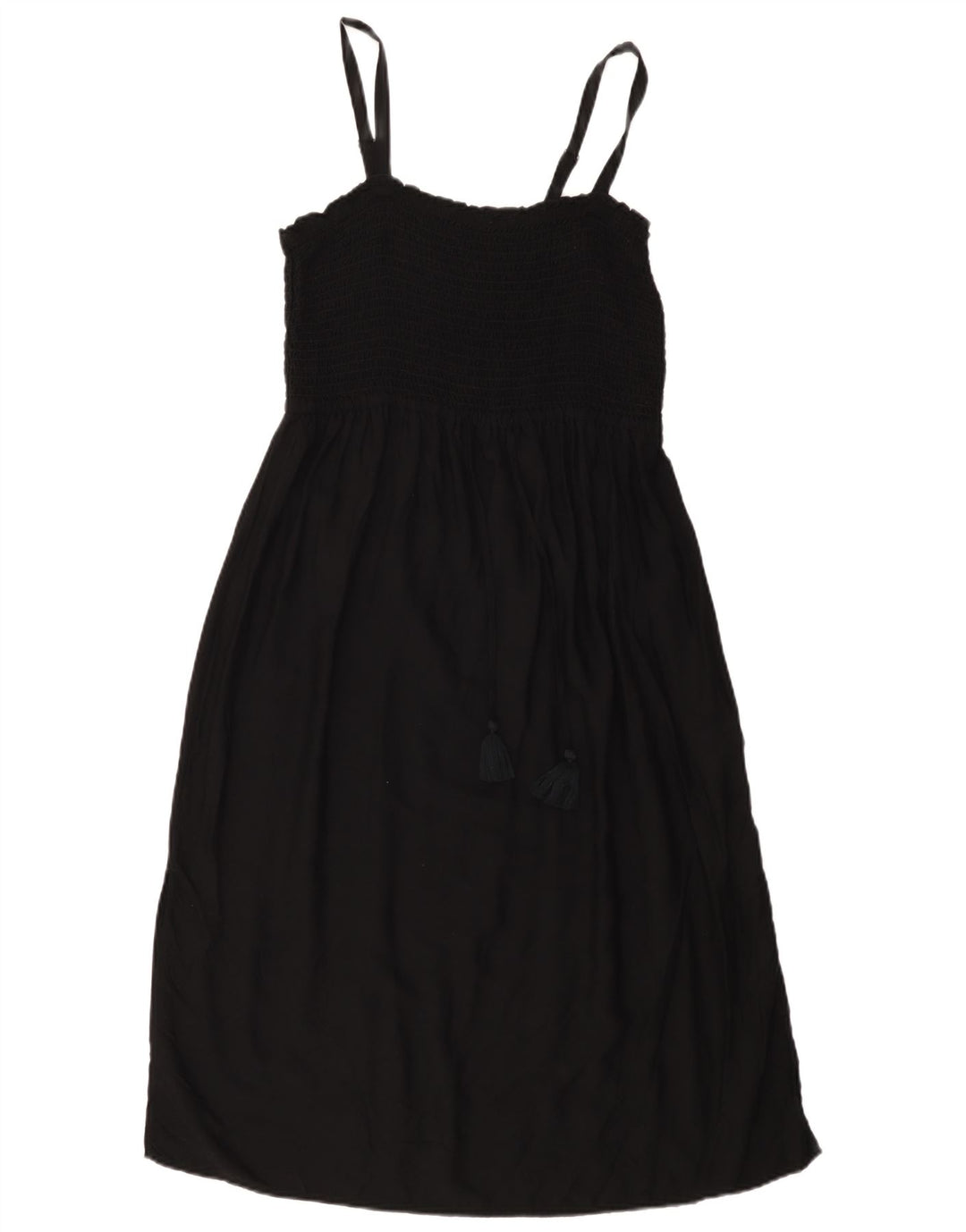Marks & Spencer Damen Slip-Kleid UK 16 Large Schwarz Viskose