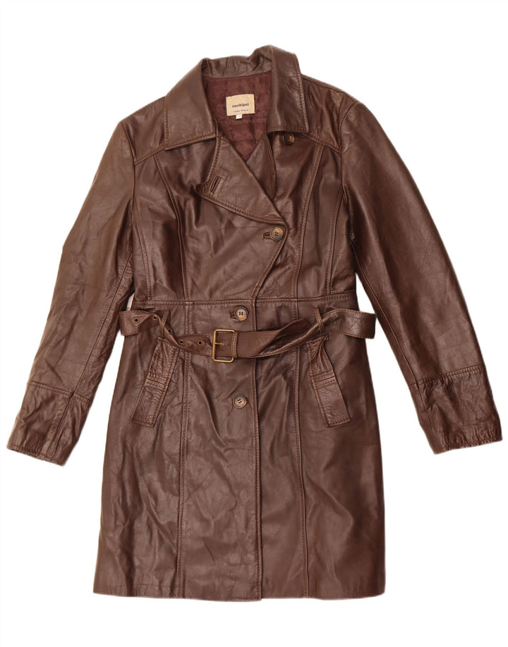 Conbipel Damen Ledermantel IT 48 XL Braunes Leder
