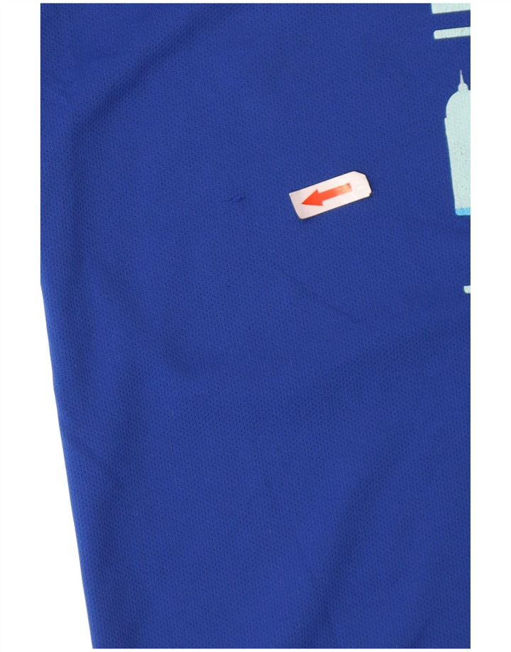 Asics Herren London Graphic T-Shirt Top Mittelblaues Polyester