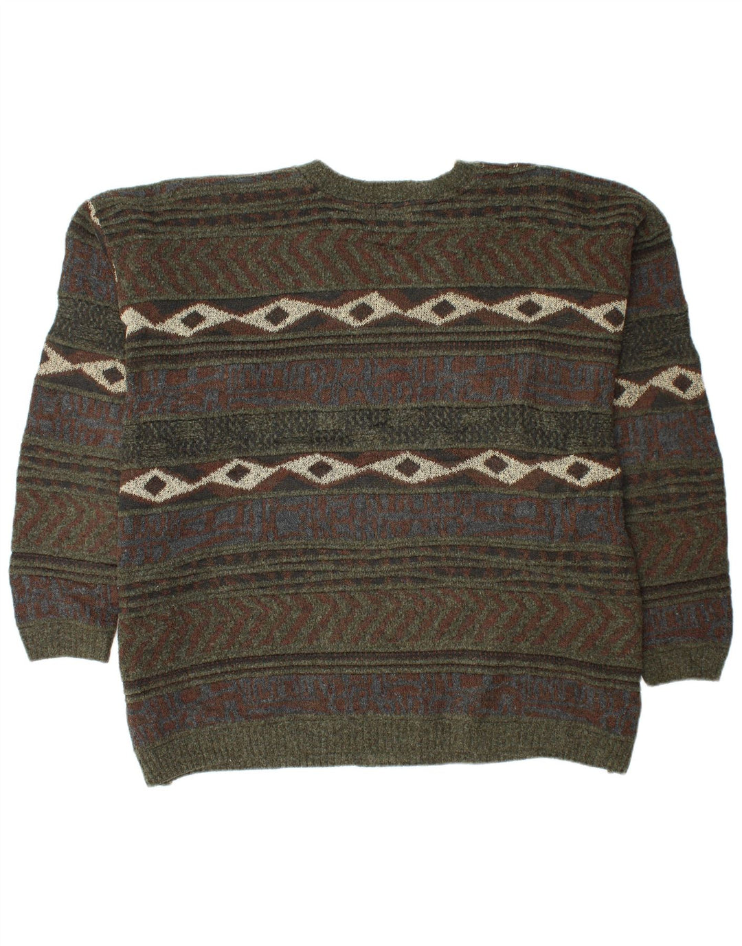 LONDON FOG Herren-Pullover mit V-Ausschnitt, 3XL, Khaki, Fair Isle